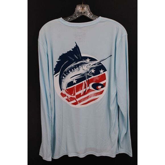 COSTA LARGE SWORD FISH CYAN T-SHIRT (NWOT) - Picture 4 of 6